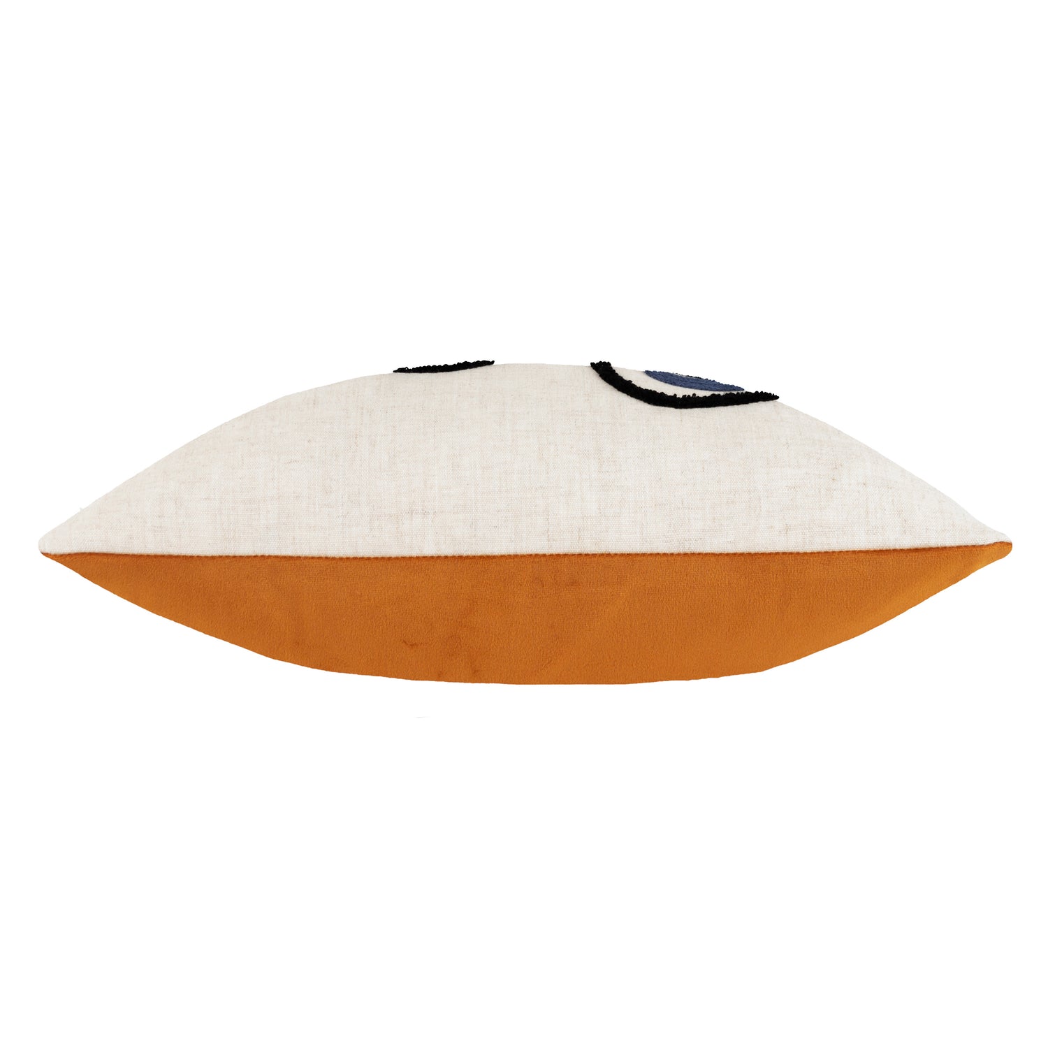Furn Cleo Linear Woven Filled Cushion 45cm x 45cm Ginger Navy