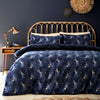 Fusion Cosmic Star Flannel Fleece Duvet Cover Bedding Set Navy