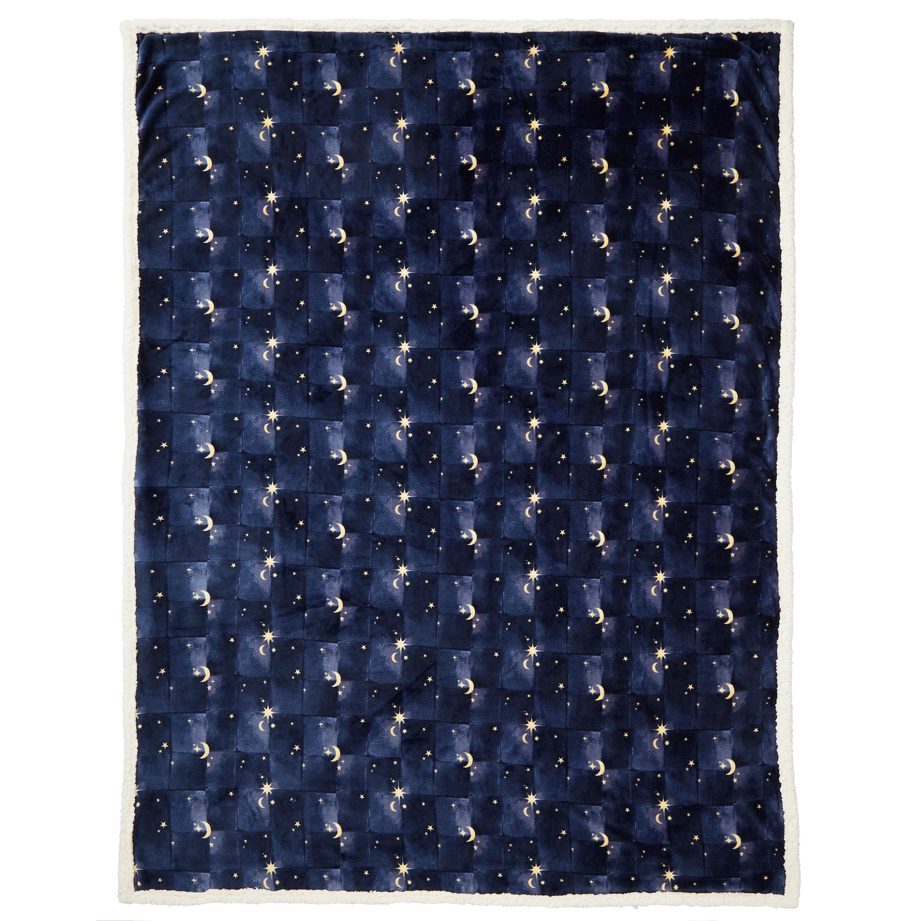 Fusion Cosmic Star Flannel Fleece 150cmx200cm Throw Navy