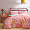 Appletree Carmen Leaf Reversible Duvet Cover Bedding Set Pink