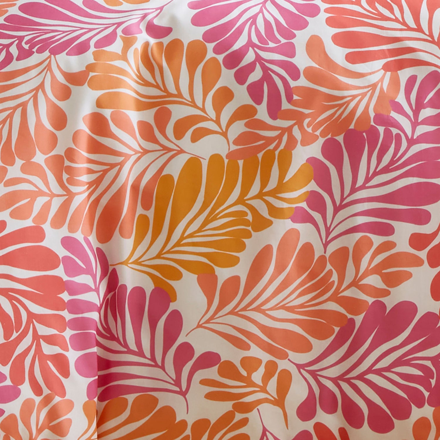 Appletree Carmen Leaf Reversible Duvet Cover Bedding Set Pink