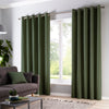 Fusion Cannes Thermal Ready Made Eyelet Blackout Curtains Bottle Green