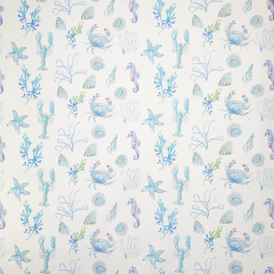 Sealife Water UV Resistant Outdoor Fabric Aqua