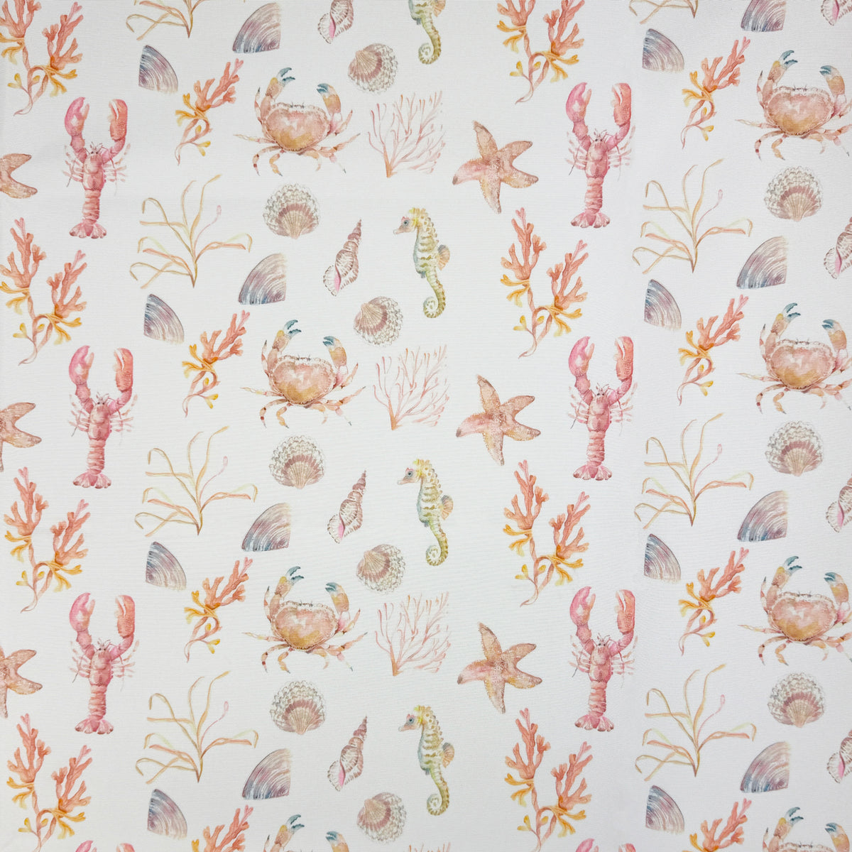 Sealife Water UV Resistant Outdoor Fabric Coral