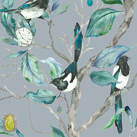 Voyage Maison Collector Printed Cotton Fabric Ice