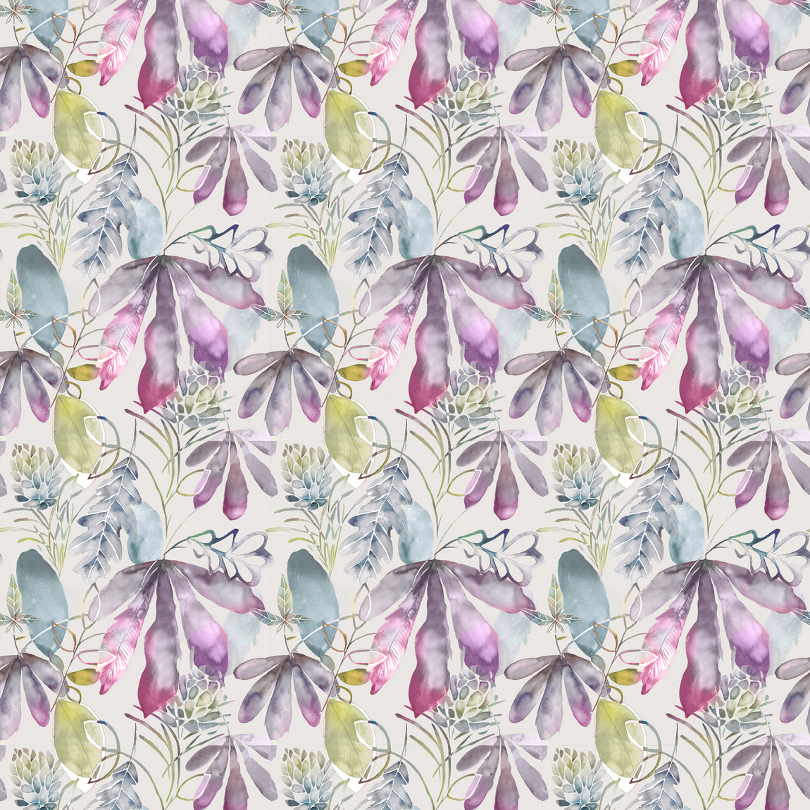 Voyage Maison Conifer Printed Cotton Fabric Sorbet