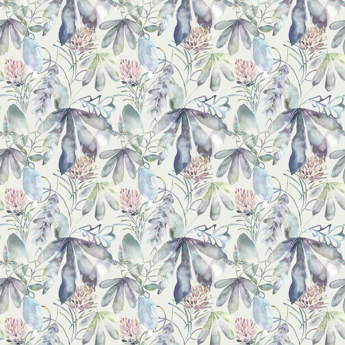 Voyage Maison Conifer Printed Cotton Fabric Thistle