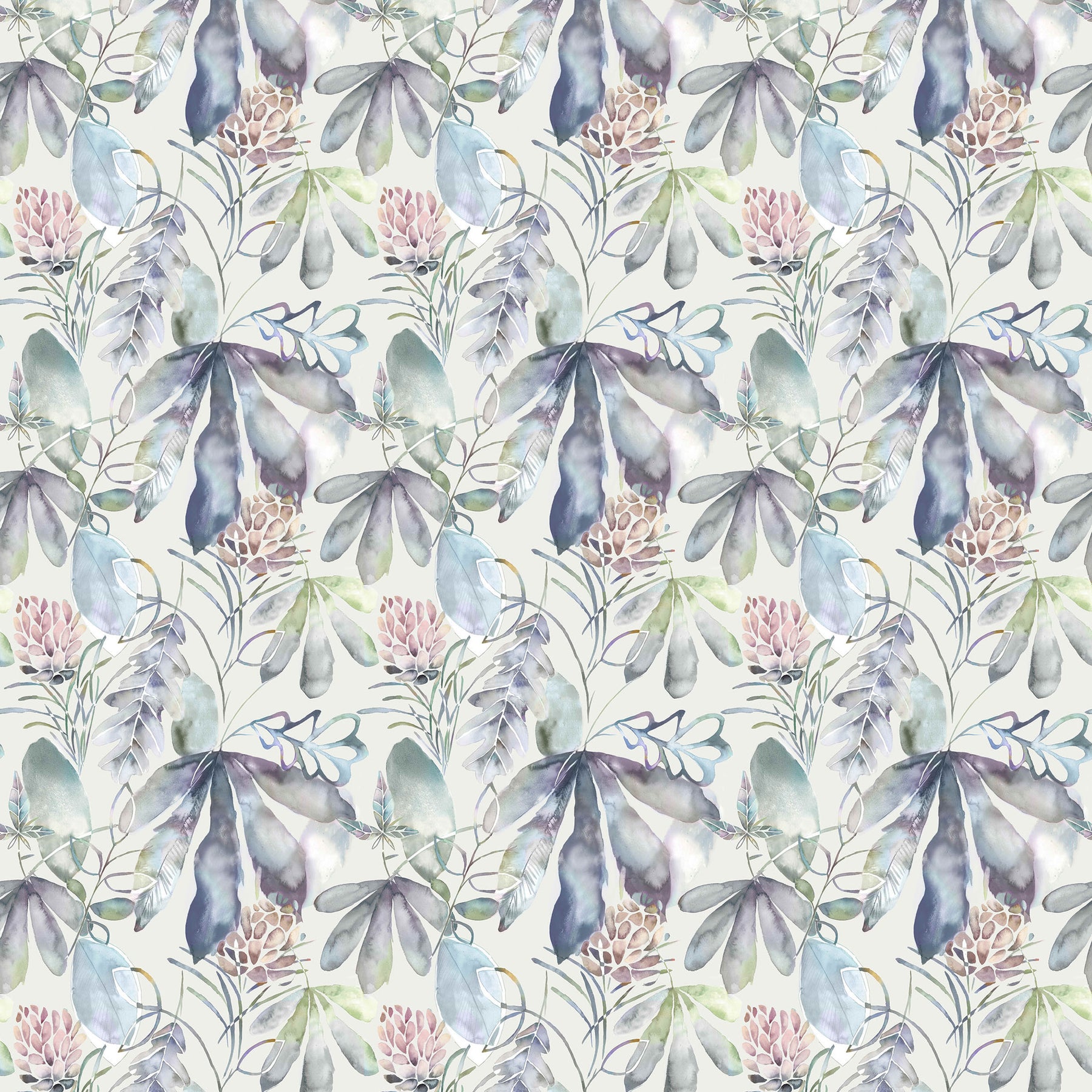 Voyage Maison Conifer Printed Cotton Fabric Thistle
