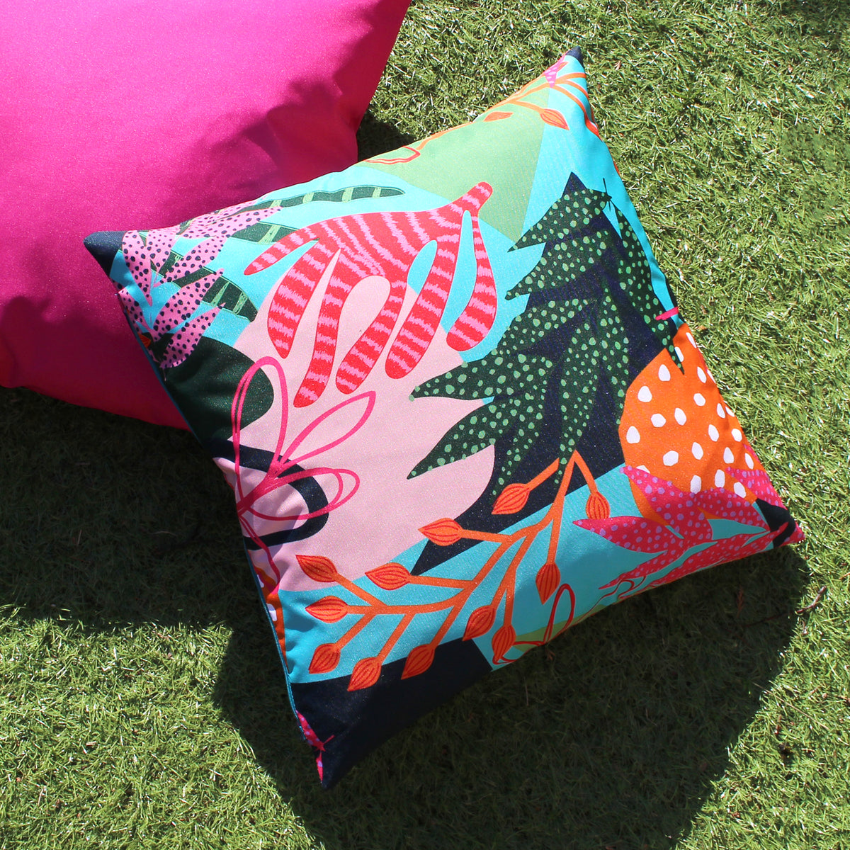 Coralina Floral Outdoor Filled Cushion 43cm x 43cm Multi