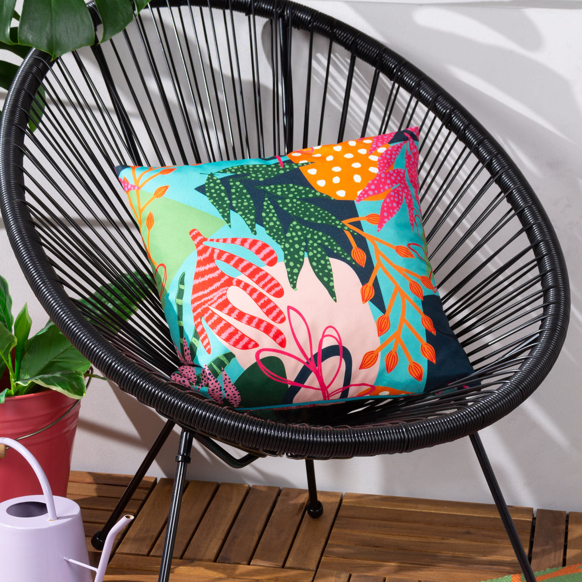 Coralina Floral Outdoor Filled Cushion 43cm x 43cm Multi