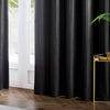 Paoletti Corinthian Velvet Ready Made Eyelet Curtains Black