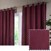 Paoletti Corinthian Velvet Ready Made Eyelet Curtains Merlot
