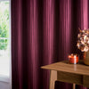 Paoletti Corinthian Velvet Ready Made Eyelet Curtains Merlot