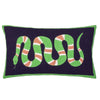 furn. Coral Snake Embroidered 30cm x 50cm Filled Boudoir Lime