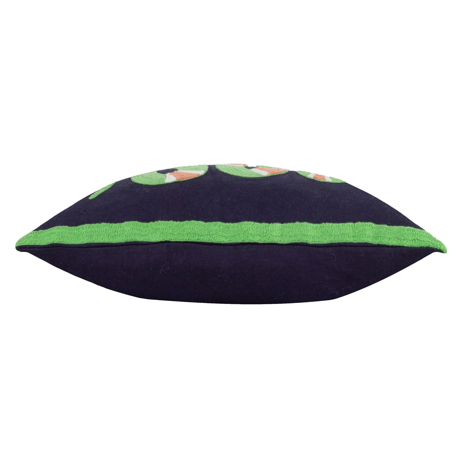 furn. Coral Snake Embroidered 30cm x 50cm Filled Boudoir Lime