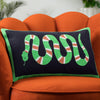 furn. Coral Snake Embroidered 30cm x 50cm Filled Boudoir Lime