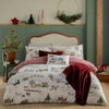 Furn Cotswolds Christmas Duvet Cover Bedding Set Cream Burgundy