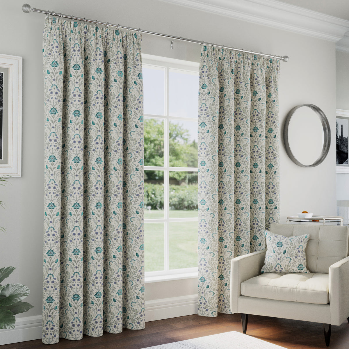 Cotswold Thermal Ready Made Blackout Curtains Blue