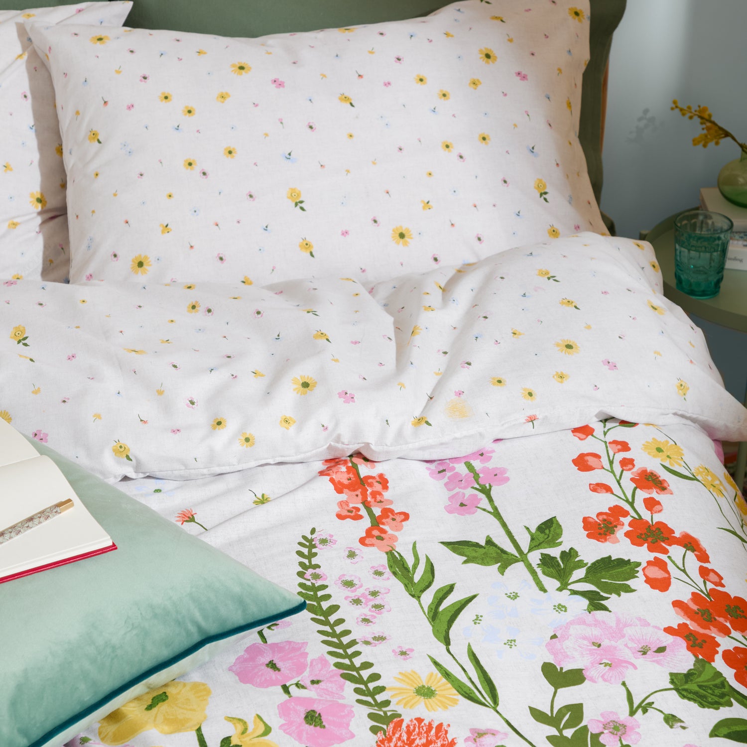 Cottage Garden Printed Duvet Cover Bedding Set Multi