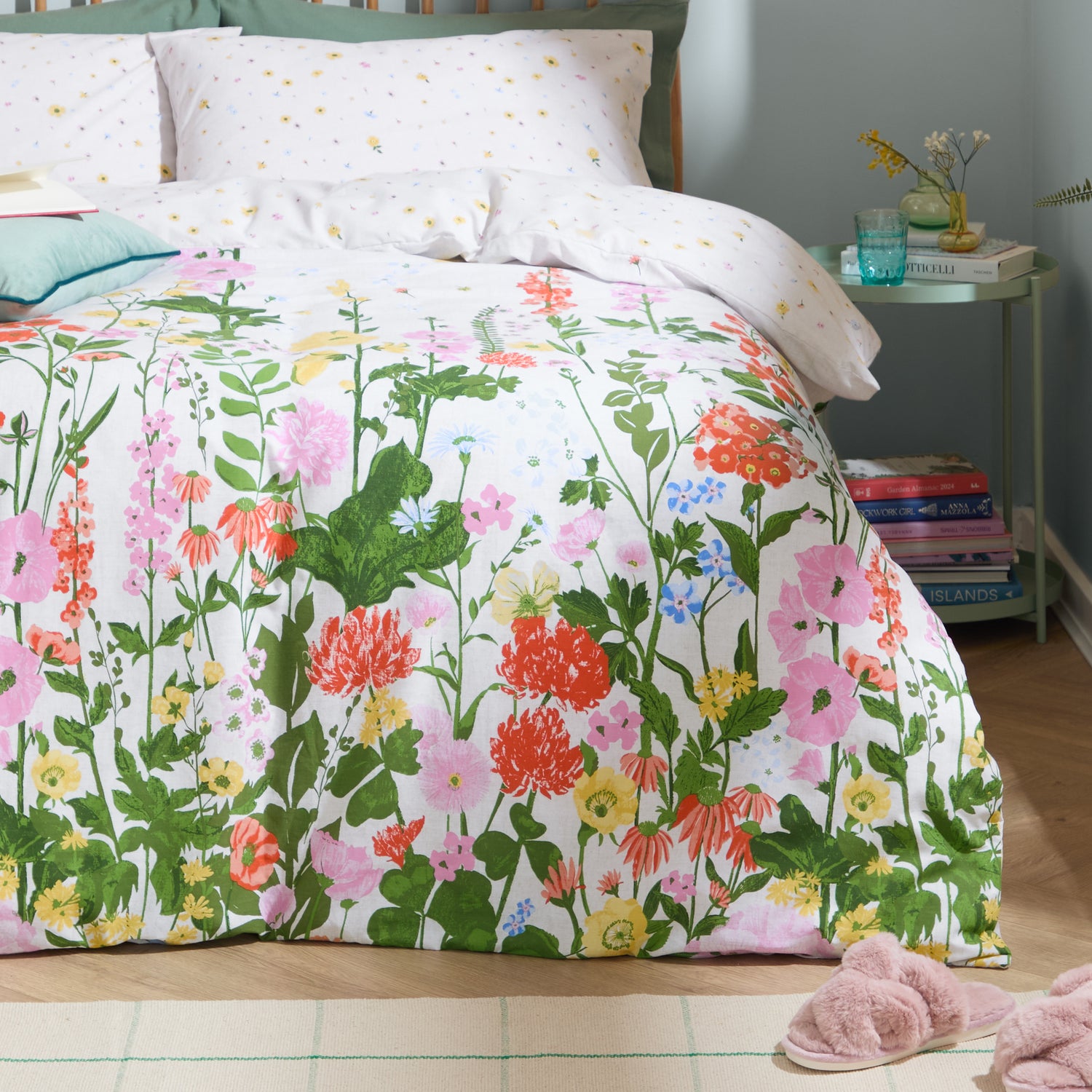 Cottage Garden Printed Duvet Cover Bedding Set Multi