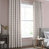 Laura Ashley Cove Check Made to Measure Curtain Blush
