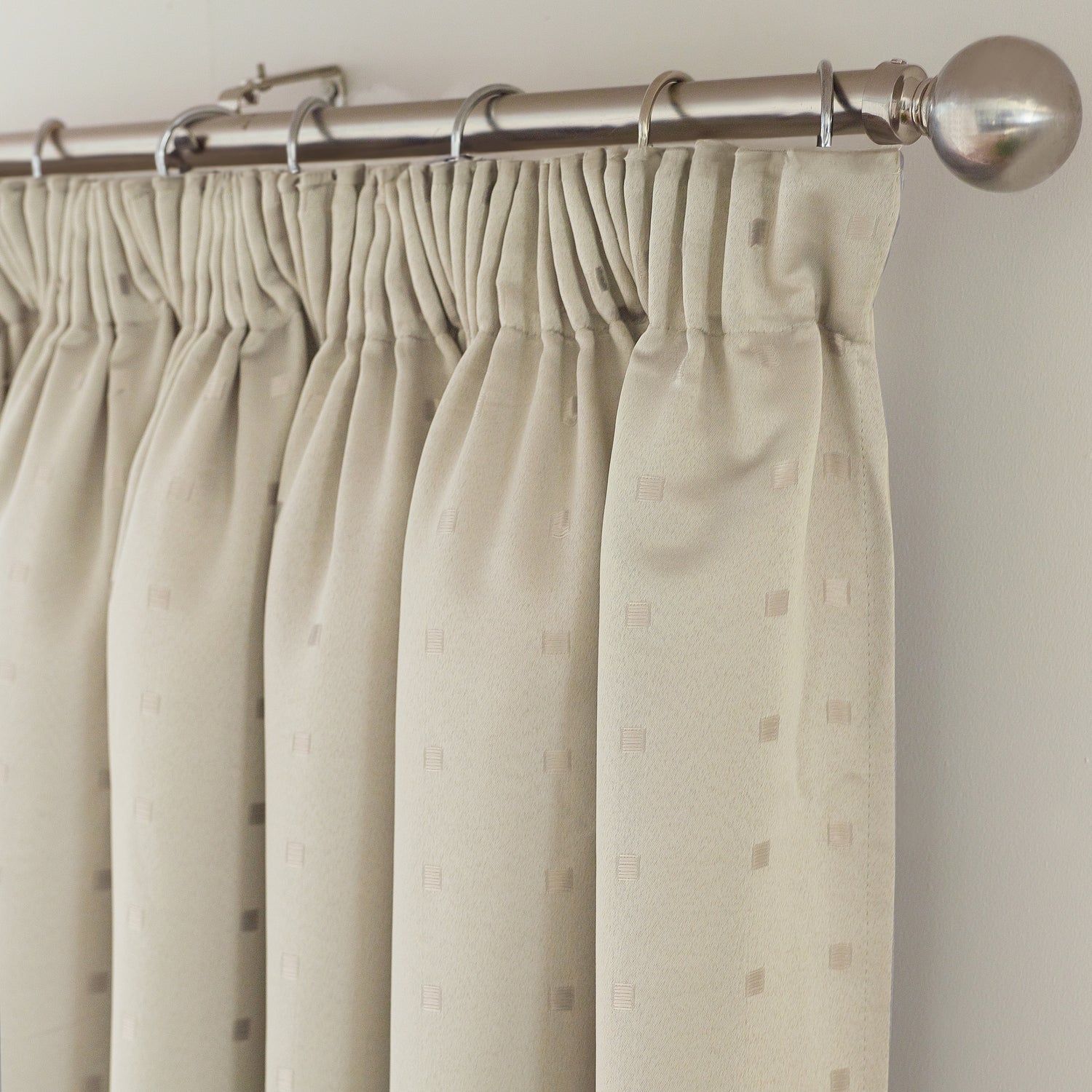 Madison Ready Made Pencil Pleat Curtains Cream