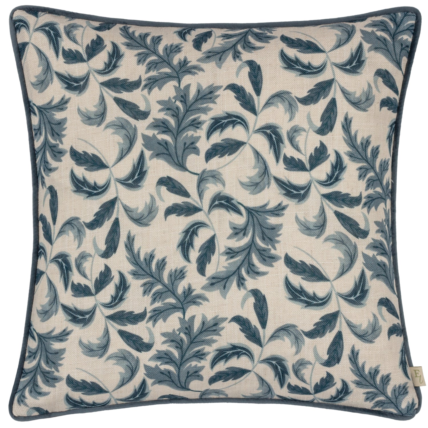 Evans Lichfield Chatsworth Topiary Piped Filled Cushion 43cm x 43cm Petrol