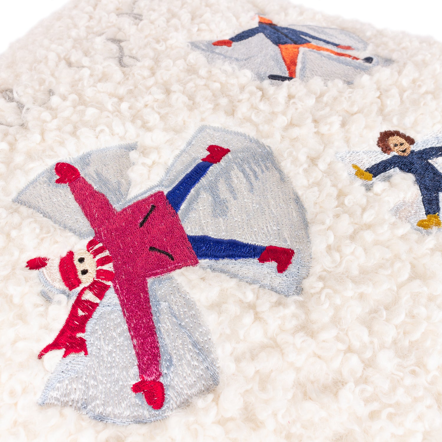 Furn Christmas Together Angels Boucle Filled Cushion 43cm x 43cm Snow