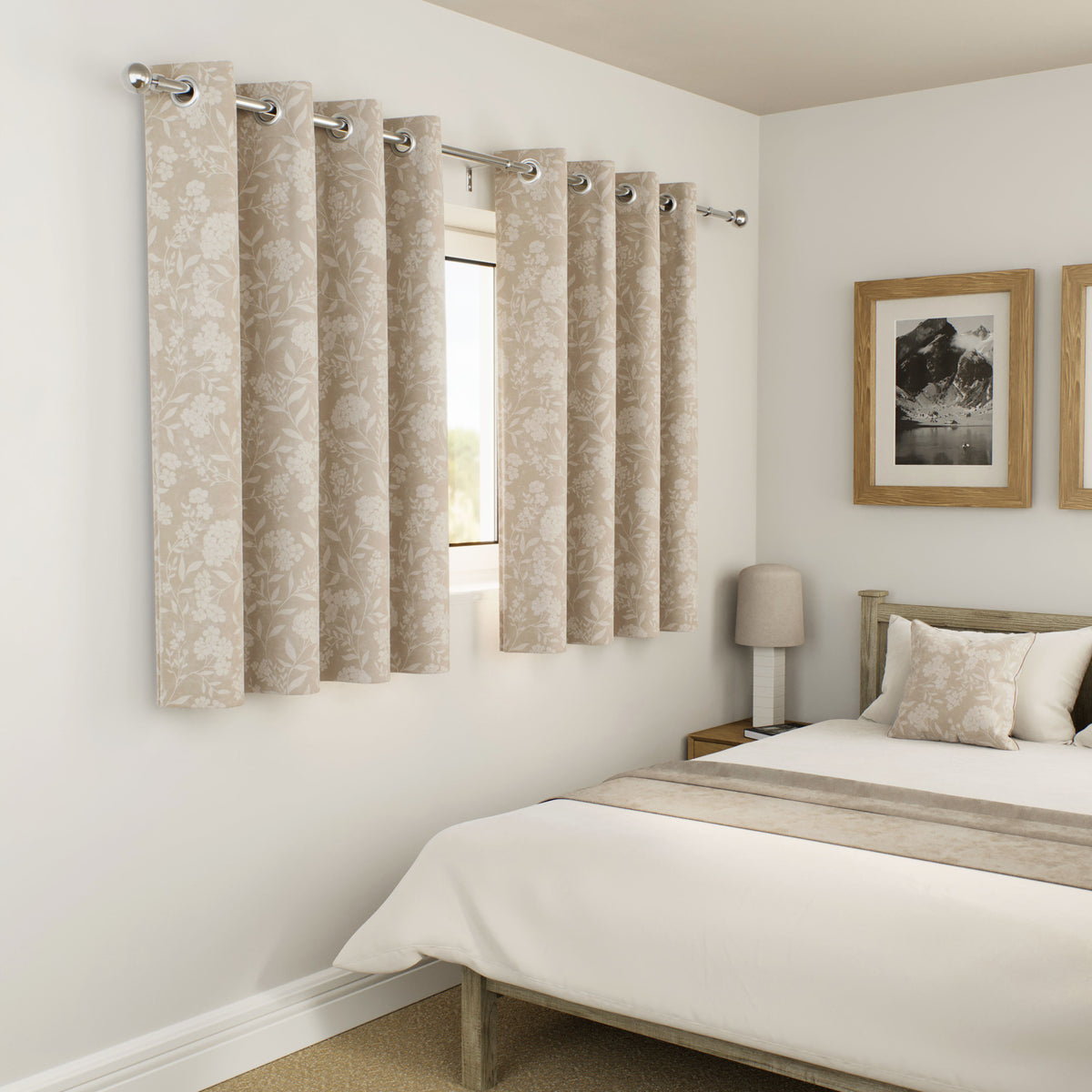 Cuba Thermal Ready Made Eyelet Blackout Curtains Cream