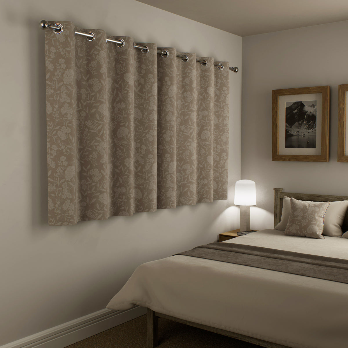 Cuba Thermal Ready Made Eyelet Blackout Curtains Cream
