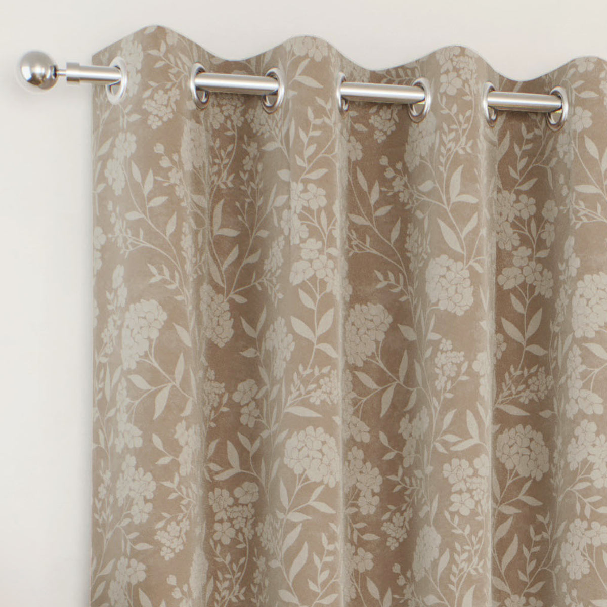 Cuba Thermal Ready Made Eyelet Blackout Curtains Sand
