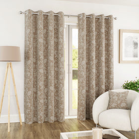 Cuba Thermal Ready Made Eyelet Blackout Curtains Sand