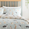 Fusion Cute Dogs Easy Care Duvet Cover Bedding Set Duck Egg