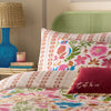 Curious Lotus Exotic Floral Duvet Cover Bedding Set Linen