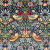 William Morris Strawberry Thief Velvet Fabric Navy