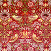 William Morris Strawberry Thief Velvet Fabric Wine