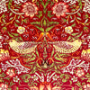 William Morris Strawberry Thief Velvet Fabric Wine