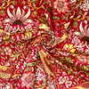 William Morris Strawberry Thief Velvet Fabric Wine