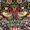 William Morris Strawberry Thief Velvet Fabric Ebony