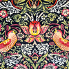 William Morris Strawberry Thief Velvet Fabric Ebony