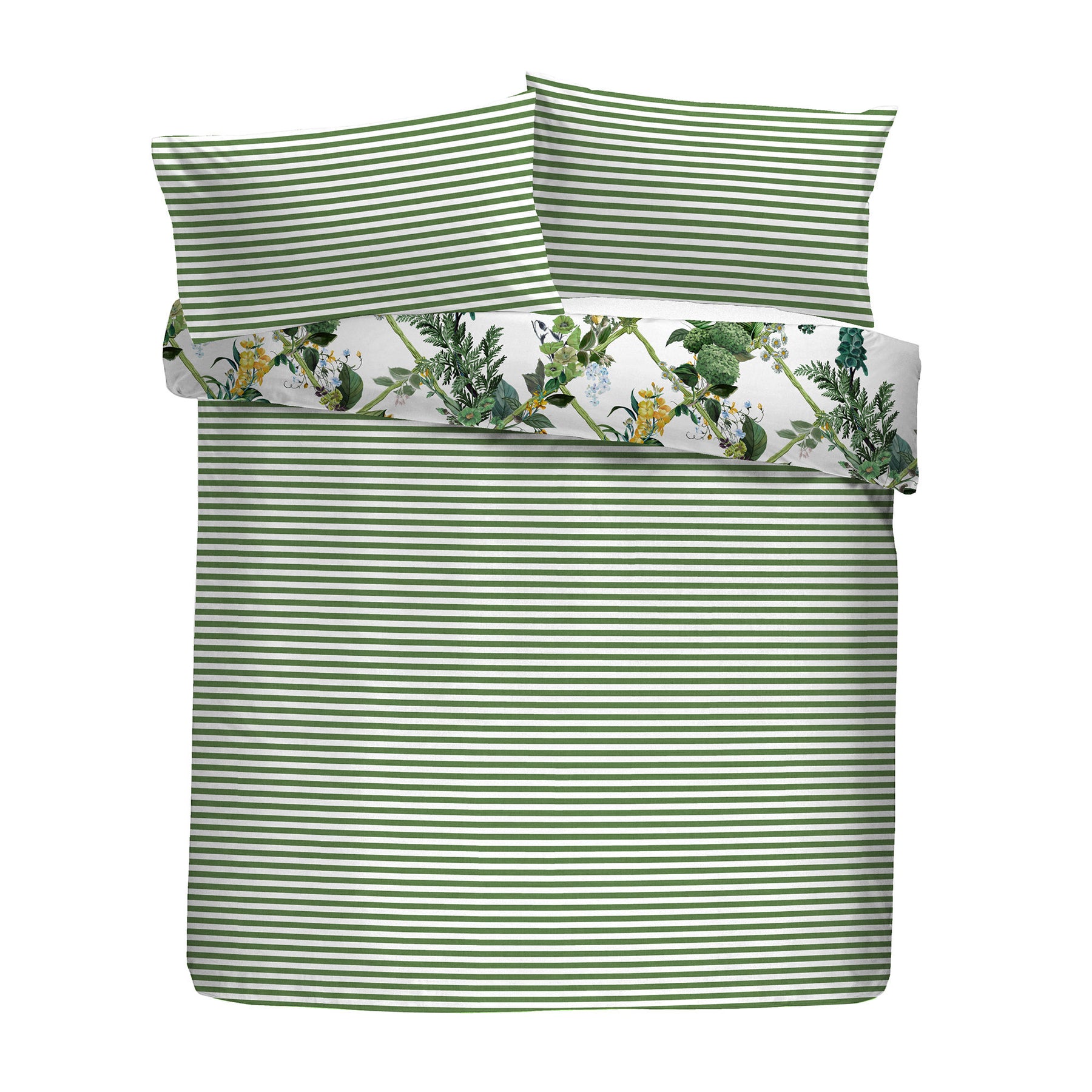 Laurence Llewelyn-Bowen Cotswold Fantasia Cotton Sateen Duvet Cover Bedding Set Green