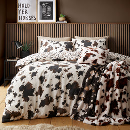 Fusion Cow Print Duvet Cover Bedding Set Natural