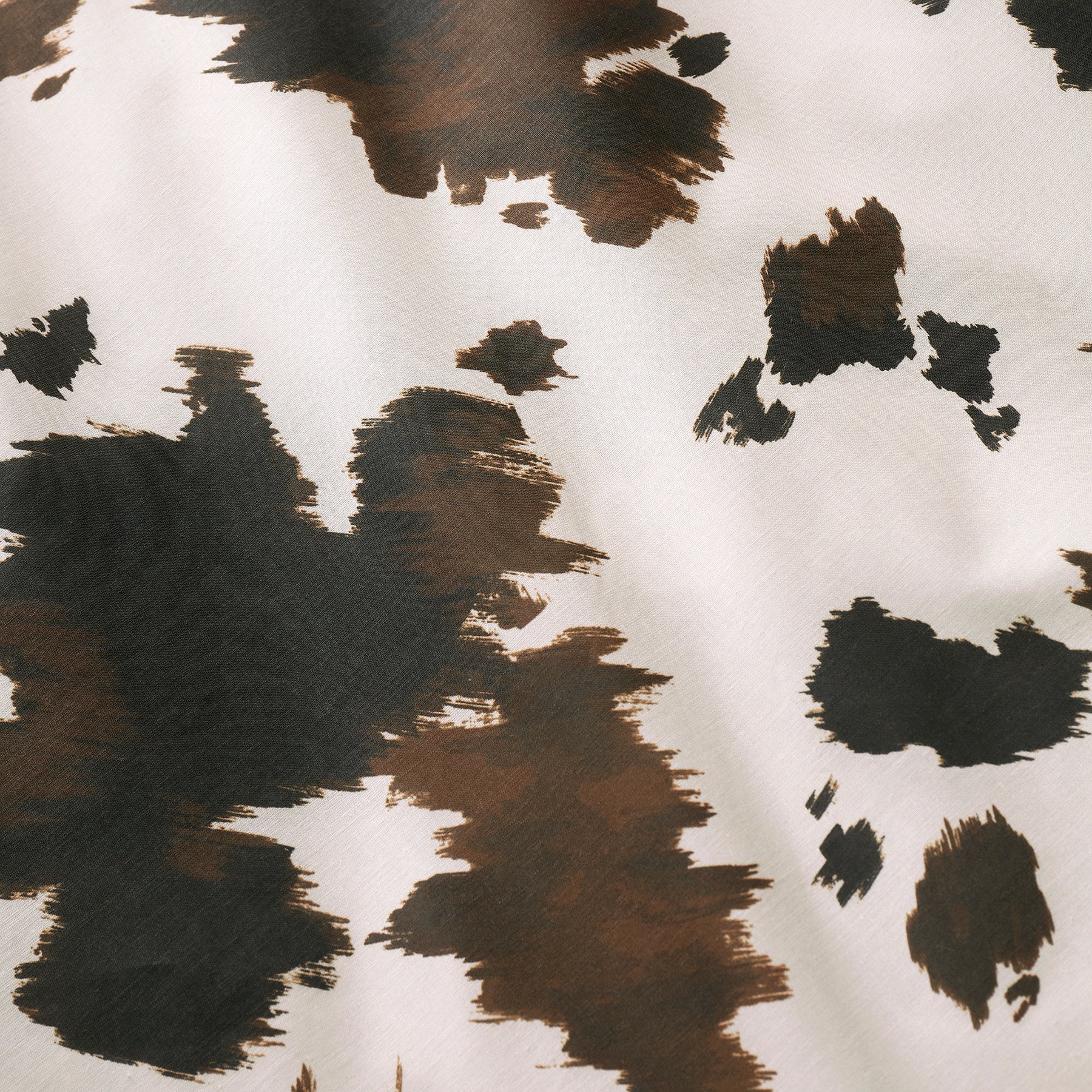 Fusion Cow Print Duvet Cover Bedding Set Natural