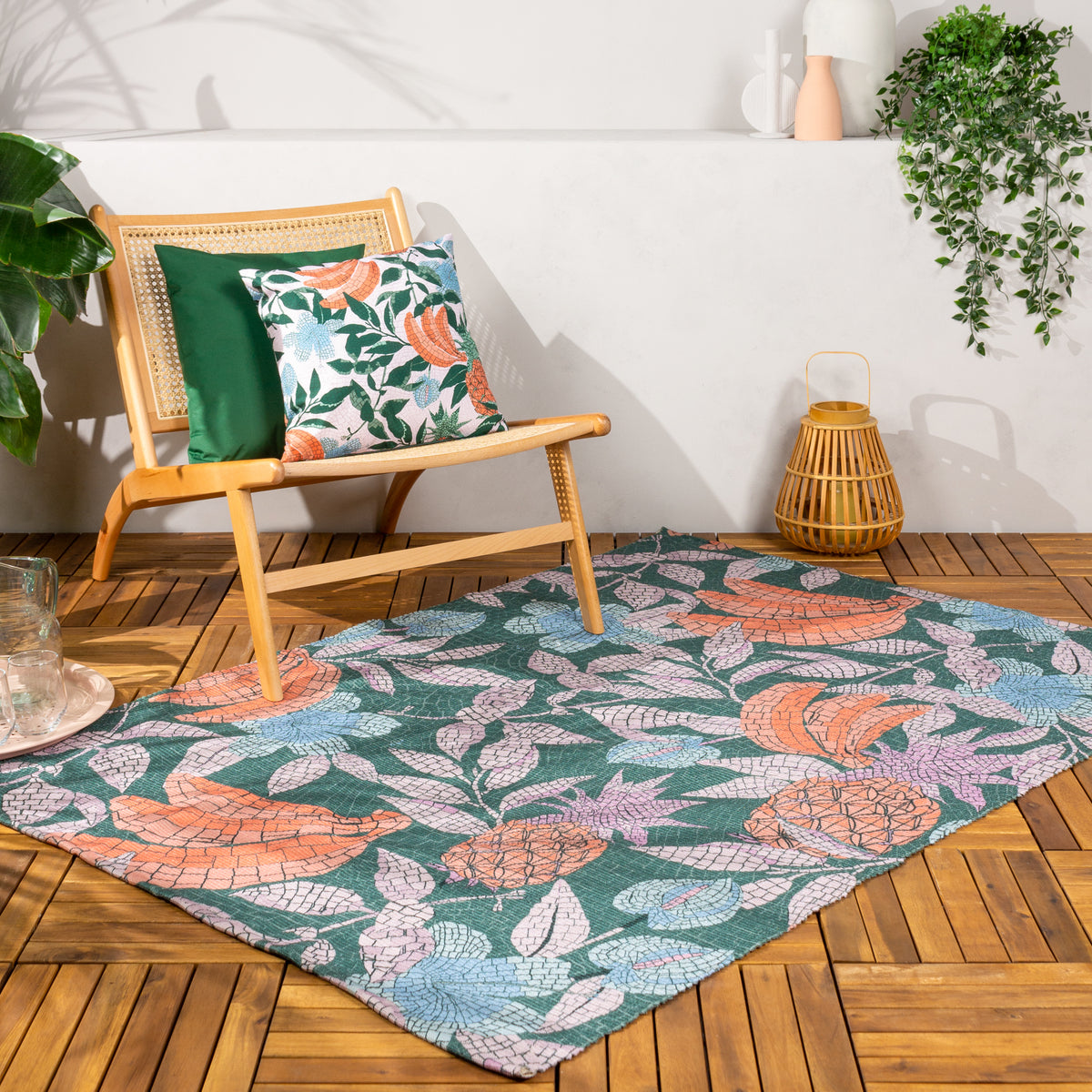 Cypressa Outdoor Indoor Washable 120cm x 170cm Rug Jade