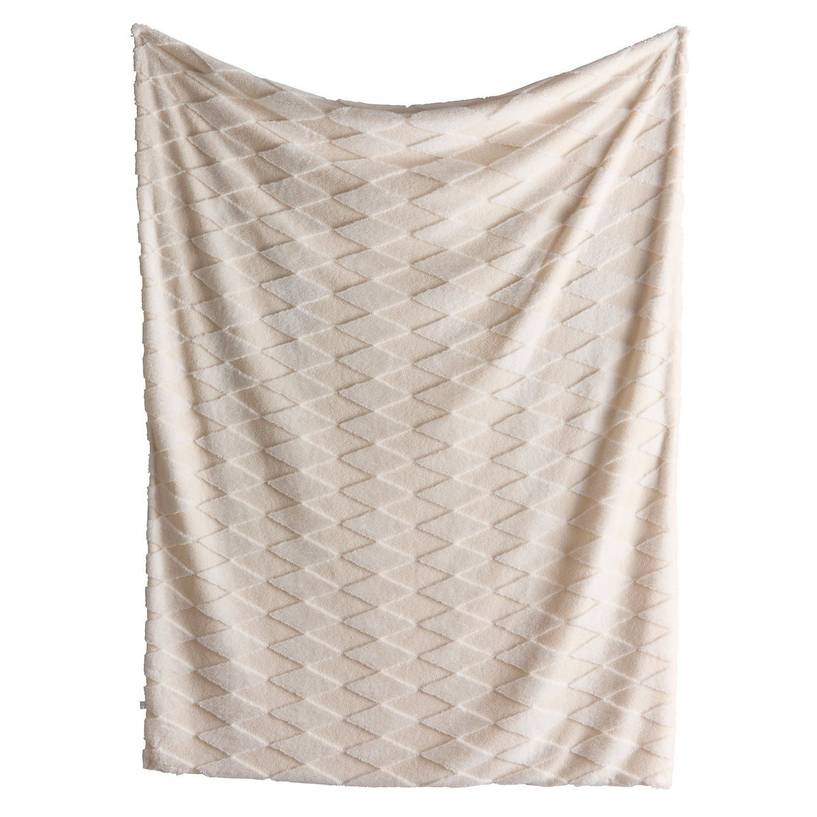 Appletree Cosy Diamond Fleece 150cmx200cm Throw Natural