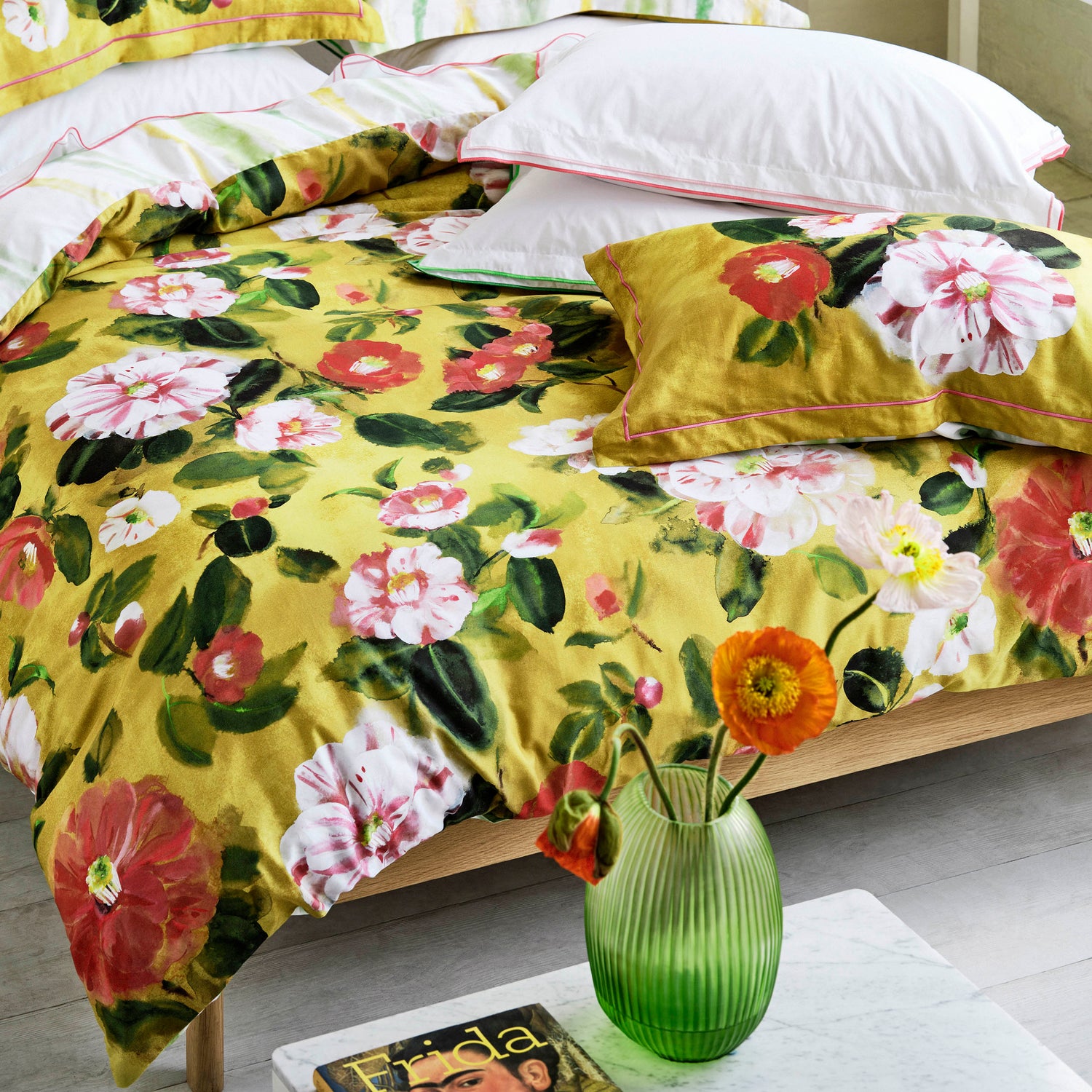 Designers Guild Camellia Pair of Oxford Pillowcases Mimosa