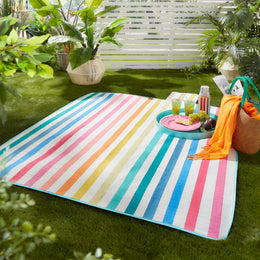 Carlson Stripe 135cm x 150cm Picnic Blanket Multi