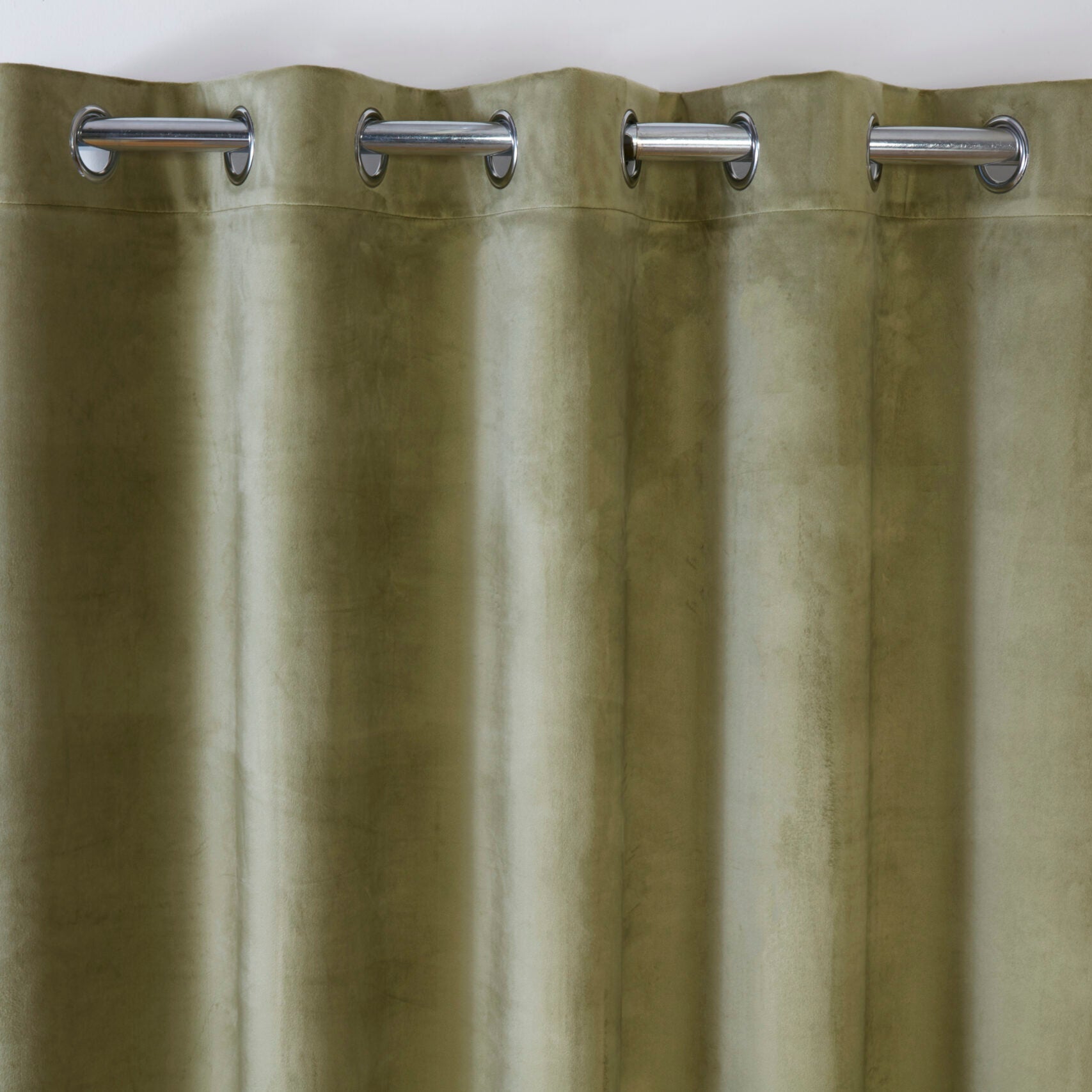 Casa Ready Made Eyelet Blackout Curtains Green