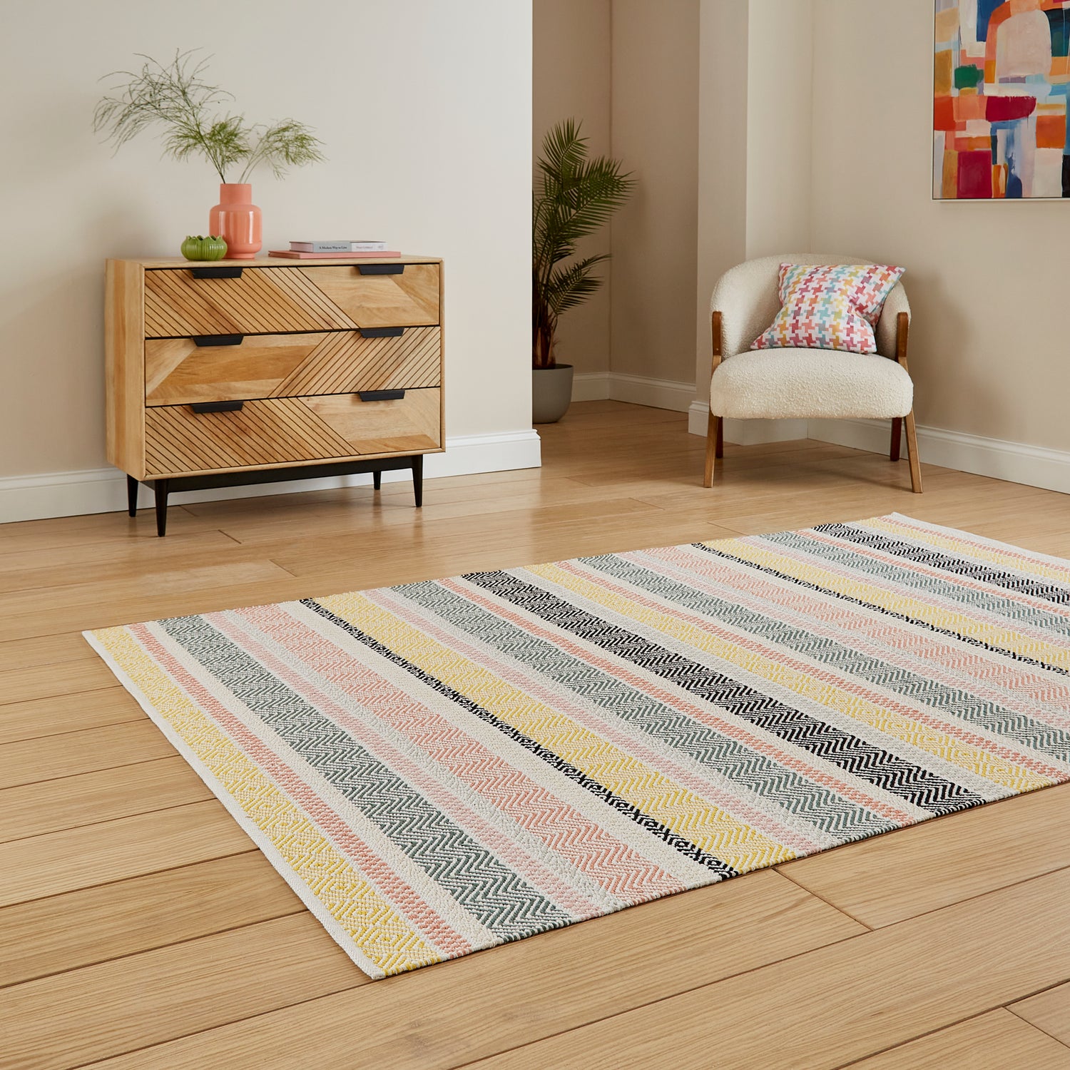 Cascade 29898 Flat Weave Rug Pastel