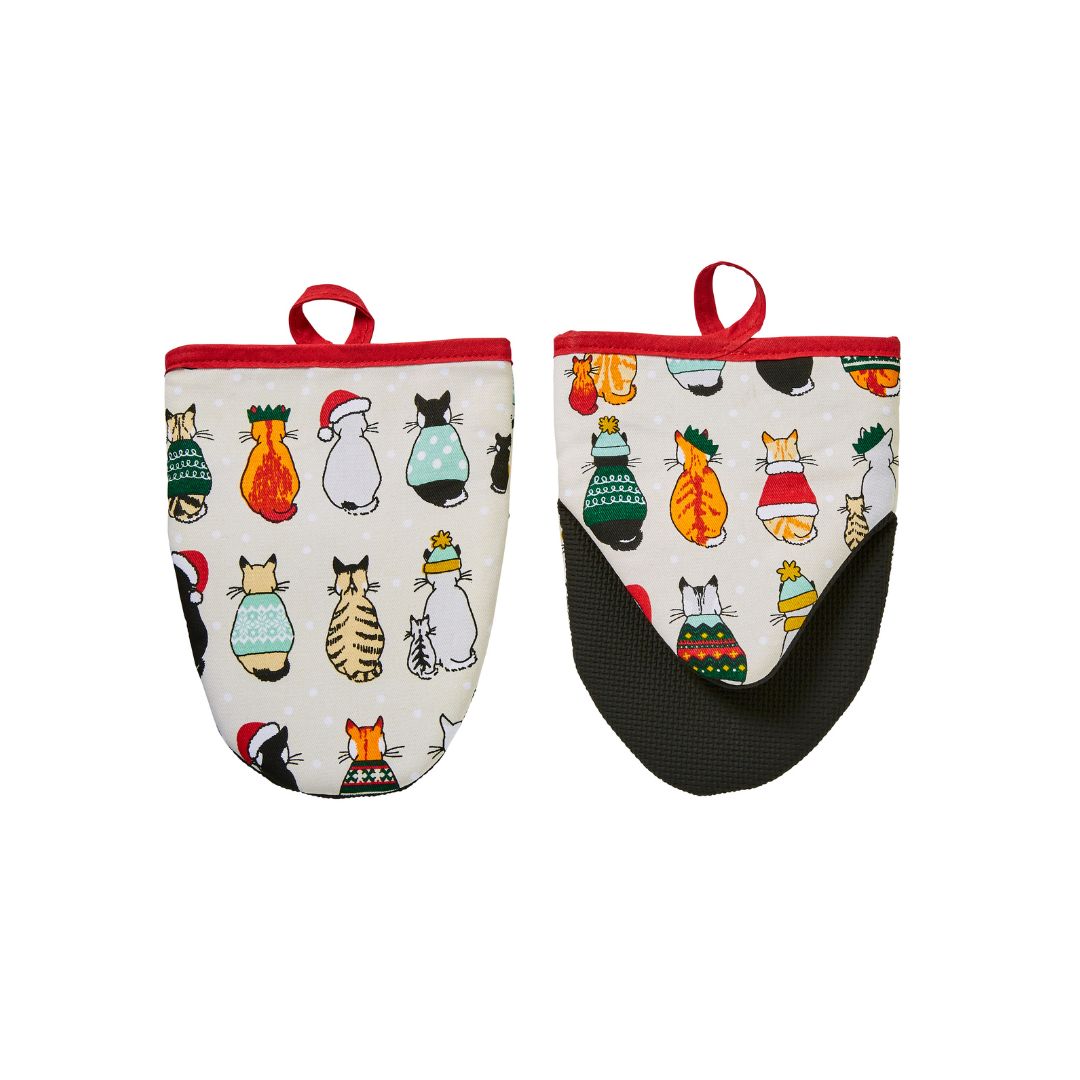 Ulster Weavers Christmas Cats in Waiting Micro Mitt Red